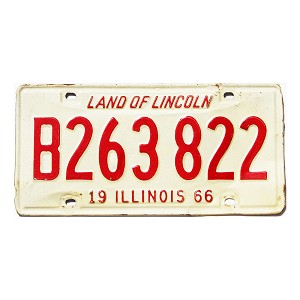 1966 Illinois Truck License Plate #B263822