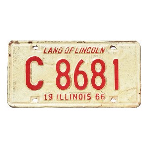 1966 Illinois Truck License Plate #C8681