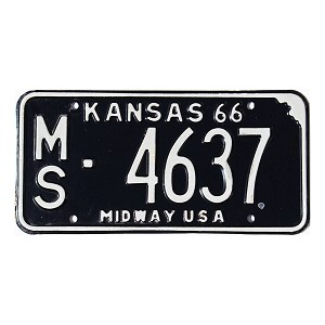 1966 Kansas License Plate #MS4637