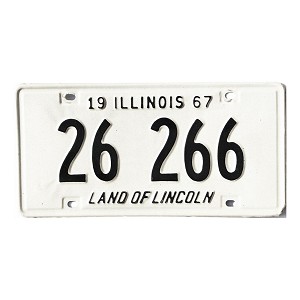 1967 Illinois License Plate #26266