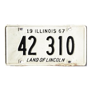 1967 Illinois License Plate #42310
