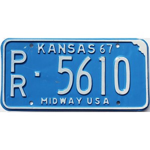 1967 Kansas License Plate #5610