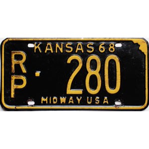 1968 Kansas License Plate #280