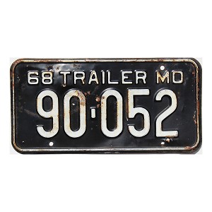 1968 Missouri Trailer License Plate #90052