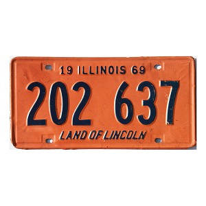 1969 Illinois License Plate #202637