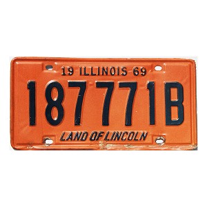 1969 Illinois Truck License Plate #187771B
