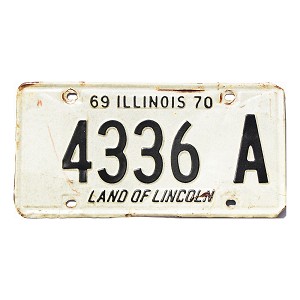 1969 Illinois Truck License Plate #4336A