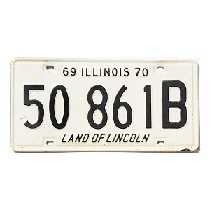 1969 Illinois Truck License Plate #50861B