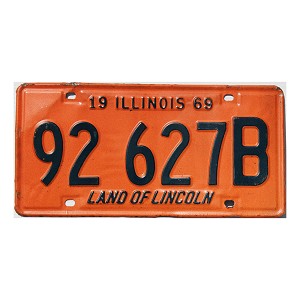 1969 Illinois Truck License Plate #92627B