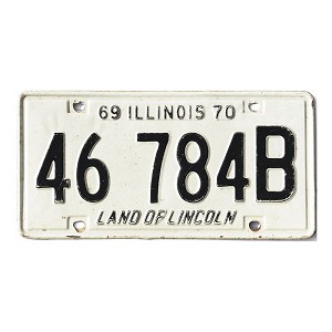 1969 Illinois Truck License Plate #46784B