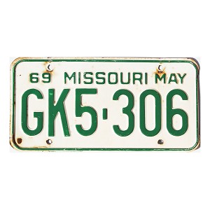 1969 Missouri License Plate #GK5306