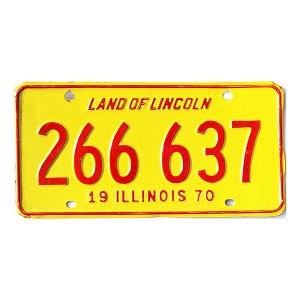 1970 Illinois License Plate #266637