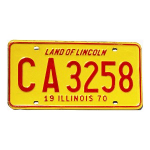 1970 Illinois License Plate #CA3258