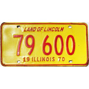 1970 Illinois License Plate #79600