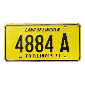1970 Illinois Truck License Plate #4884A