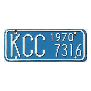 1970 Kansas Corporation Commission KCC License Plate #7316