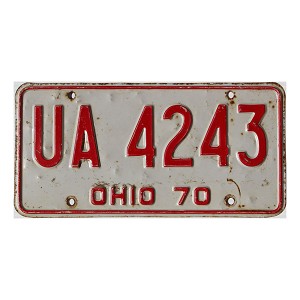 1970 Ohio License Plate #UA4243