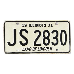 1971 Illinois License Plate #JS2830