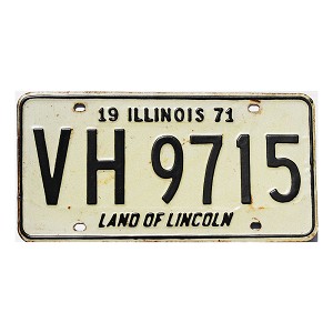 1971 Illinois License Plate #VH9715
