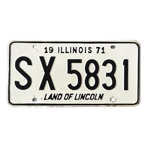 1971 Illinois License Plate #SX5831