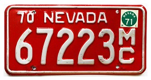 1971 Nevada Motor Carrier License Plate #67223