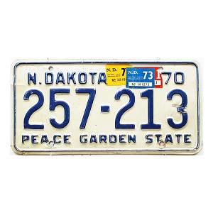 1973 North Dakota License Plate #257213