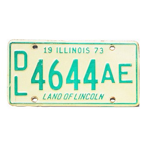 1973 Illinois Dealer License Plate #4644AE