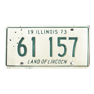 1973 Illinois License Plate #61157