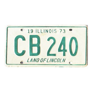 1973 Illinois License Plate #CB240
