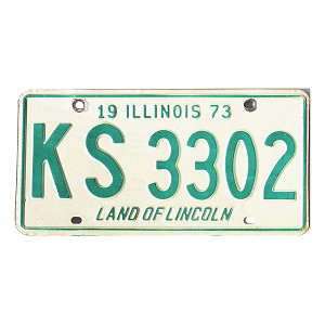 1973 Illinois License Plate #KS3302