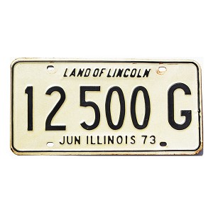 1973 Illinois Truck License Plate #12500G