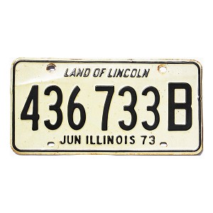 1973 Illinois Truck License Plate #436733B