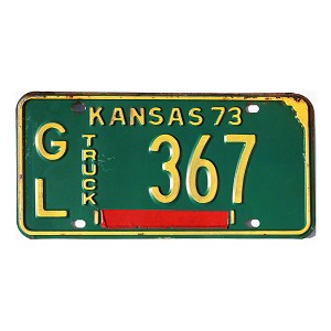 1973 Kansas Truck License Plate #GL367
