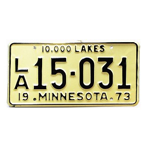 1973 Minnesota Mobile Home License Plate #15031