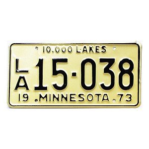 1973 Minnesota Mobile Home License Plate #15038