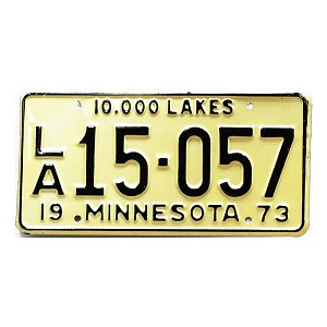 1973 Minnesota Mobile Home License Plate #15057