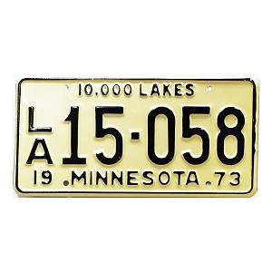 1973 Minnesota Mobile Home License Plate #15058