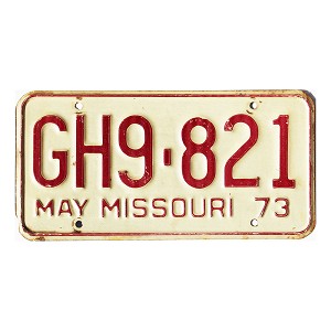 1973 Missouri License Plate #GH9821