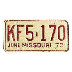1973 Missouri License Plate #KF5170