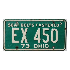 1973 Ohio License Plate #EX450