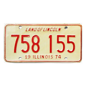 1974 Illinois License Plate #758155