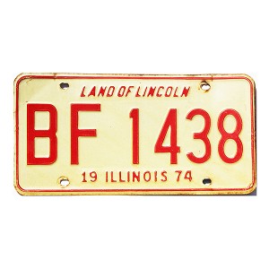 1974 Illinois License Plate #BF1438
