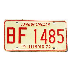 1974 Illinois License Plate #BF1485