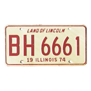 1974 Illinois License Plate #BH6661
