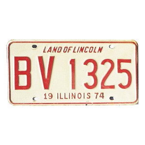 1974 Illinois License Plate #BV1325