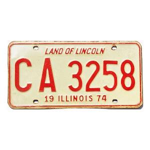1974 Illinois License Plate #CA3258
