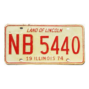 1974 Illinois License Plate #NB5440