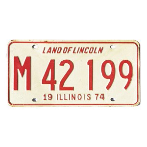 1974 Illinois Municipal License Plate #M42199
