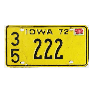 1974 Iowa License Plate #35222