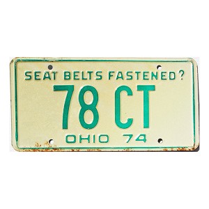 1974 Ohio License Plate #78CT